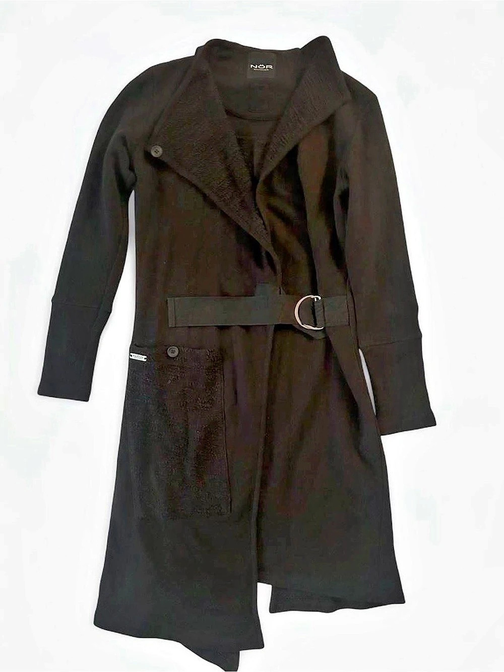 NÖR by Osmar Black Belted Trench Coat